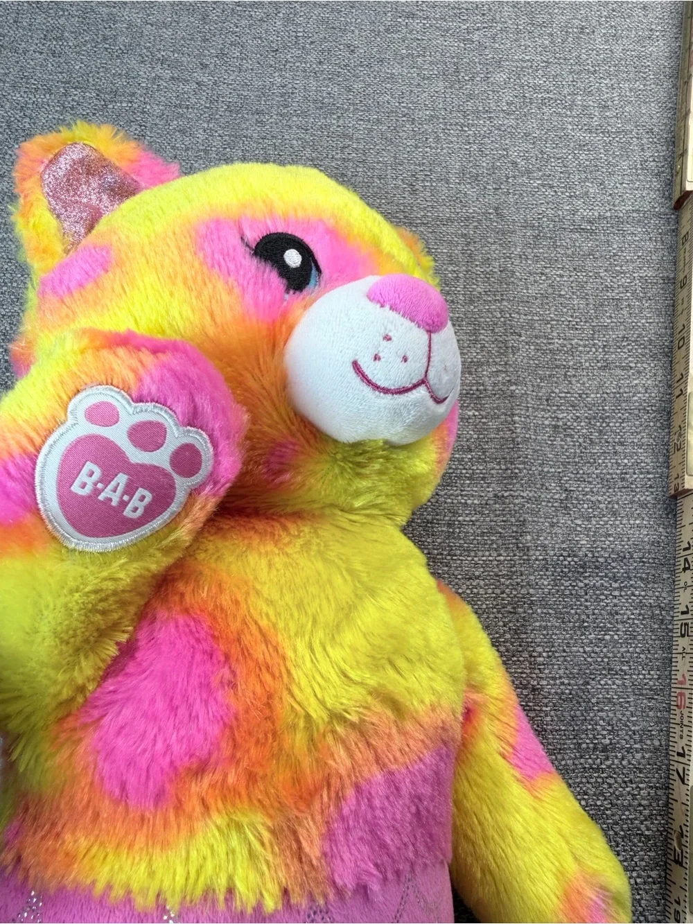 Build-A-Bear Yellow and Pink Mermaid Cat Plush Toy - Picture 7 of 7